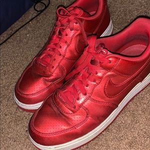 Metallic Red Nike Air Force 1’s